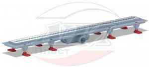 АНИ TL1285G Трап "Риф" пласт. линейный 850х62, выпуск 40мм, реш. нерж. сталь, глянец