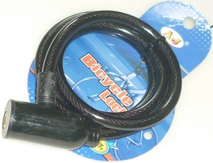 Замок велосипедный тросовый 100см*8мм /100