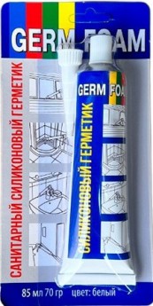 Герметик силиконовый  GERM FOAM санитарный  БЕЛЫЙ  85 мл